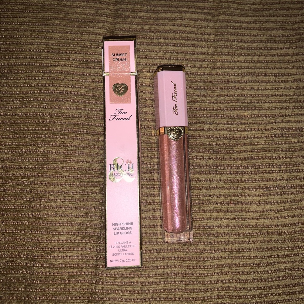 Too Faced Rich Dazzling Lip Gloss in Sunset Crush